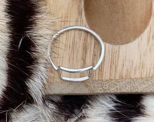 Sterling Silver  High Polish Modern Square Ring thumbnail 4