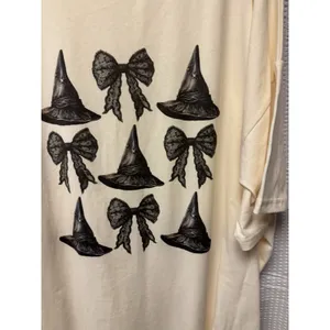 Chicsoul Women's XL Oversized 100% Cotton Witch hats and‎ Bow Tee Soft Comfort thumbnail 3