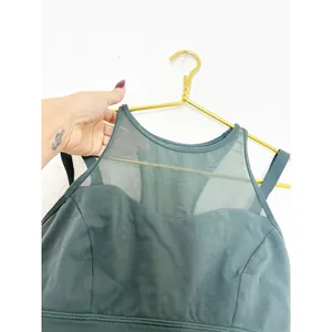 Lululemon Sun Setter Bra Size 6 Dark Forest Green Sports Bra Mesh Workout W2AK1S thumbnail 5