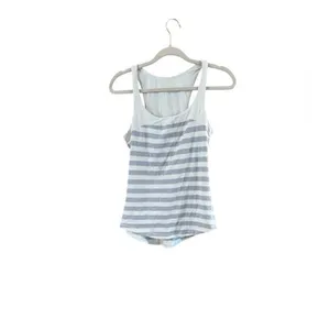Lululemon Striped Gray and White Women's Tank Top thumbnail 7