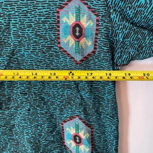Wrangler Authentic Western Blue Aztec Print Vintage Button Down Shirt Medium thumbnail 8