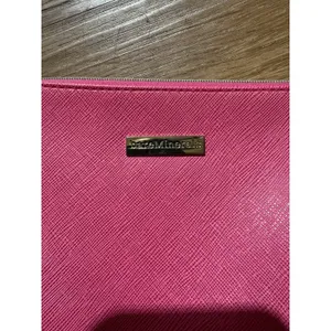 bareMinerals Pink Cosmetic Makeup Travel Zip Pouch Bag Gold Tone Vegan Leather thumbnail 2