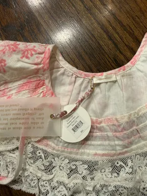 LoveShackFancy Pink Floral Collar NWT thumbnail 2