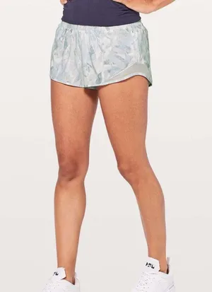 lululemon white jasmine multi hotty hot shorts thumbnail 1