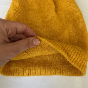 Mustard Yellow Knit Beanie gently worn thumbnail 4