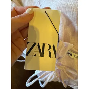 Zara Shirt Women‎ XS Purple Lilac Sheer Raw Seam Detail Tie Neck Open Back Top thumbnail 12