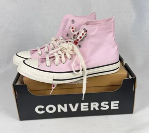 Converse Chuck Taylor All Star Womens 8.5 UK 6.5 Valentine Heart Charm‎ Pink thumbnail 1