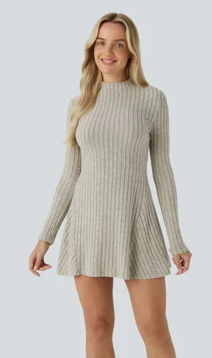 Halara Grey Knit Sweater Dress thumbnail 1