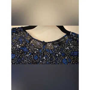Banana Republic Black Blue Long Sleeve Laxi Sheer Dress Women's Sz 0 thumbnail 9