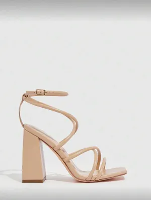Cuccoo Nude Strappy Heels Tan Size 7 thumbnail 3