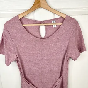 Alternative Women's Pink Tie Waist Jumpsuit Size M Casual Short Sleeve thumbnail 5
