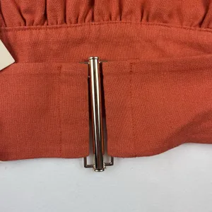Meshki Women’s Linen Halter Top Crop Rust Orange Small Tie Back Adjustable New thumbnail 9