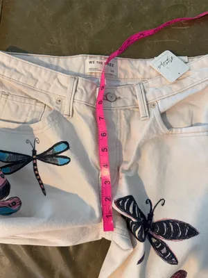 Free People Tennessee Low Rise Illusion Jeans- Dragonfly- size 28 thumbnail 11