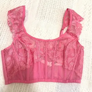 Victoria's Secret Dream Angels M DD Boho cap sleeve corset BC3 3229 thumbnail 4