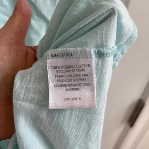 Garnet Hill‎ Womens S Dress Lightweight Mint Green Organic Cotton V-Neck Pocket thumbnail 4