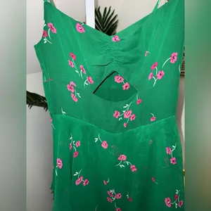 Revolve Flynn Skye Leona Midi Green‎ Floral Dress XS thumbnail 6