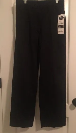 Delta Women's Black Pants Casual Work Size 8 thumbnail 1