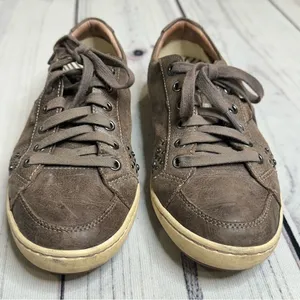Taos Feedom Shoes Sneakers Womens 7.5 Brown‎ Studded Leather Walking Fre-12810 thumbnail 4