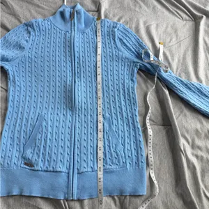 Lauren Ralph Lauren Active Women’s Light Blue Cable-Knit Full Zip Sweater M thumbnail 12