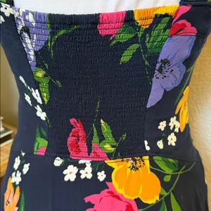 Anthropologie Maeve Vivienne Blue Motif Sweetheart Neckline Midi Dress Size 2 thumbnail 7