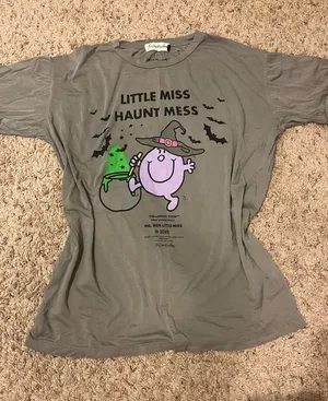 The Laundry Room Little Miss Haunt Mess Gray Halloween Tee thumbnail 1