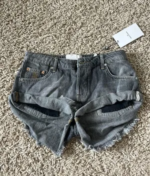 Charcoal Free people One Teaspoon Jean Shorts thumbnail 1