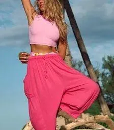 Free people Quinn pants vacay pink thumbnail 1