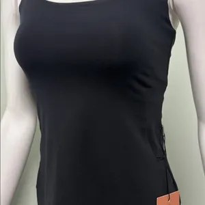 NWT Girlfriend Collective Paloma Black Racerback Dress Small thumbnail 6