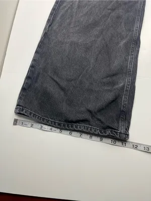 Reformation Jeans Cary High Rise Slouchy Wide Leg Jean Womens 29 Faded Black thumbnail 10