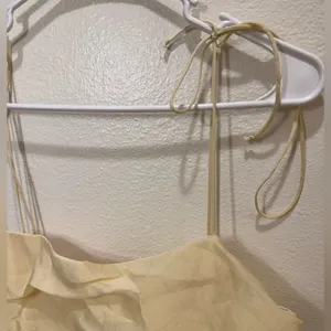 Zara ZW‎ Collection Drape Midi Yellow Dress Size L thumbnail 6