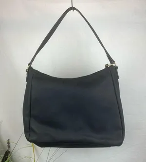 Tommy Hilfiger Black & Gold Zip Top Shoulder Handbag Bag thumbnail 3