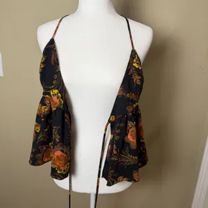 URBAN OUTFITTERS Wrap Front Tank Top Blouse Top Shirt Size Small Floral thumbnail 9