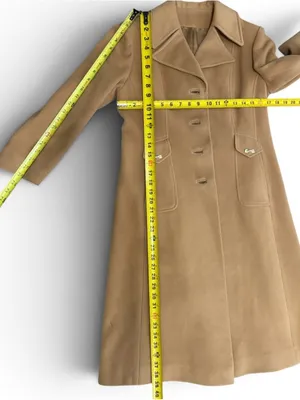 Vintage 1970s 100% Cashmere Metallic Dome Buttons Tailored A-Line Coat thumbnail 12