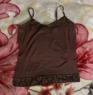 Cache Small Brown Lace Spaghetti Strap Cami thumbnail 1