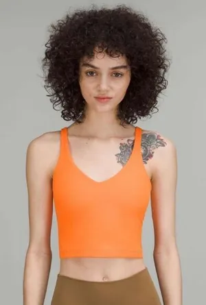 Lululemon Womens 8 Align Tank Orange Soda Fitted Crop Basic‎ Trendy Athletic thumbnail 1