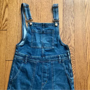 GAP Long & Lean Denim Overalls Blue Organic Cotton Casual Women's Size S NWOT thumbnail 6