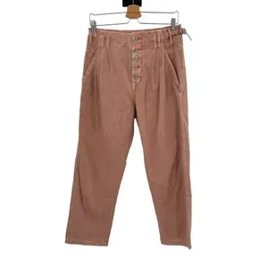 Free People Compass Star‎ Trousers Pants in Pink Cotton Size 2 thumbnail 3