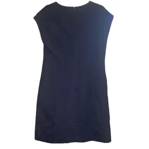 Banana Republic Navy Dress Women Sz 8 Ruffle Detail Lined Office Classic Chic thumbnail 6