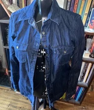 Banana Republic soft wash denim normcore button down M shirt thumbnail 1