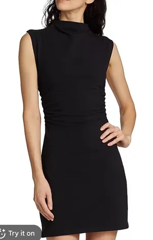Reformation Alden Black Knit Mini Dress thumbnail 1