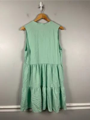 Revolve Amanda Uprichard Rylee mini dress in seamist size large thumbnail 6