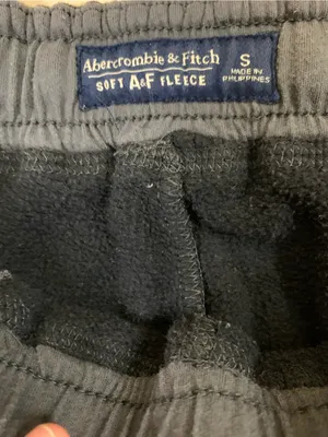 Abercrombie & Fitch Soft A&F Fleece Black Jogger‎ Sweatpants Size S thumbnail 3