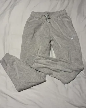Heather White Nike Sweatpants  thumbnail 1