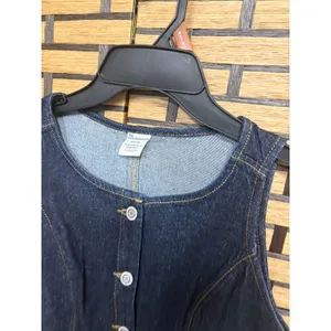 No Boundaries Cropped Denim Vest Size‎ Medium thumbnail 3