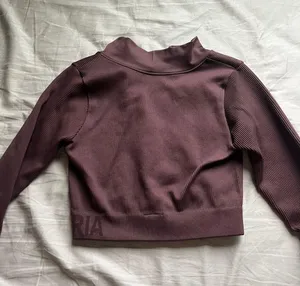 Brown Long Sleeve Cropped Shirt Size L thumbnail 3