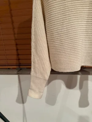 Gianni Bini Cropped Cream Mock Neck Women's Sweater thumbnail 3