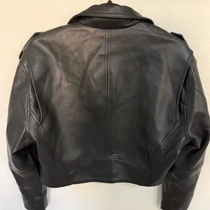 BLANKNYC High Standard Vegan Faux-Leather Crop Moto Jacket Black Size S Small thumbnail 9