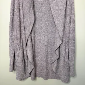 Barefoot Dreams CozyChic Lite Circle Cardi Cardigan Sweater Grey Large/XL thumbnail 6