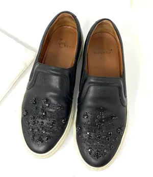 Givenchy black leather studded low top slip on platform shoes size 36 thumbnail 1