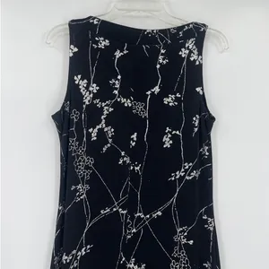 Vtg Y2 Eve Adams Midi Dress Sz M Holiday Gala Metallic Glitter Formal Floral thumbnail 8